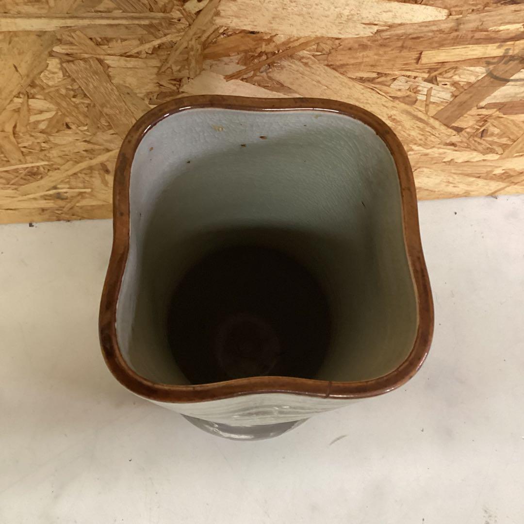 九谷焼　昭一郎　花瓶　陶器　花入　インテリア　和室　置き物　（I 100）