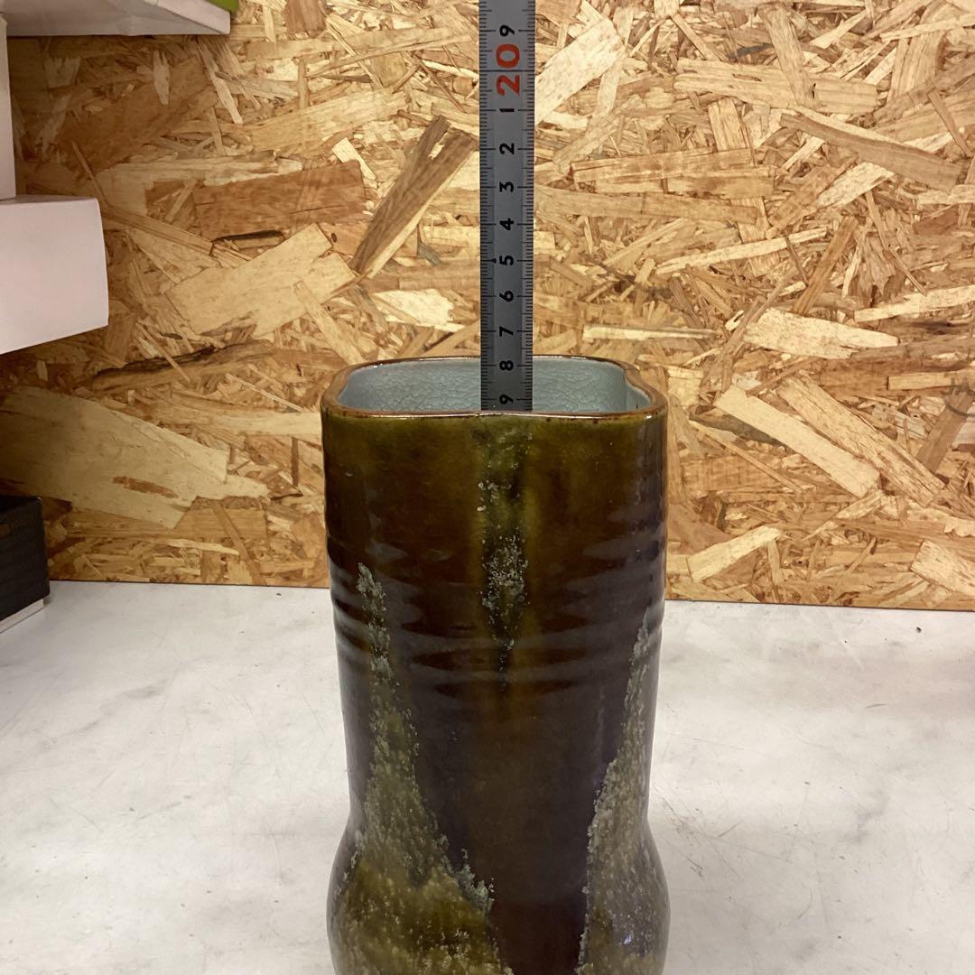 九谷焼　昭一郎　花瓶　陶器　花入　インテリア　和室　置き物　（I 100）