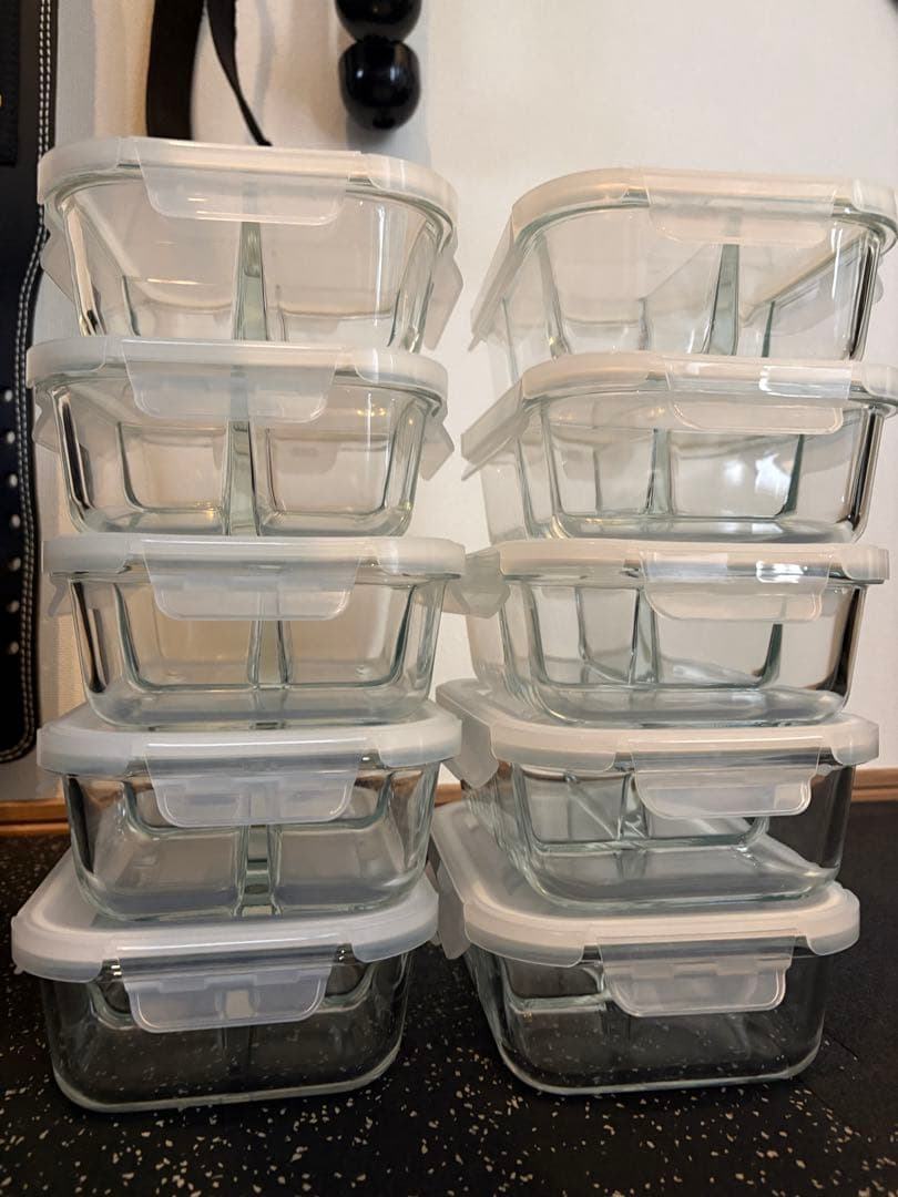 Prep Naturals ガラス製食品保存容器 10個セット