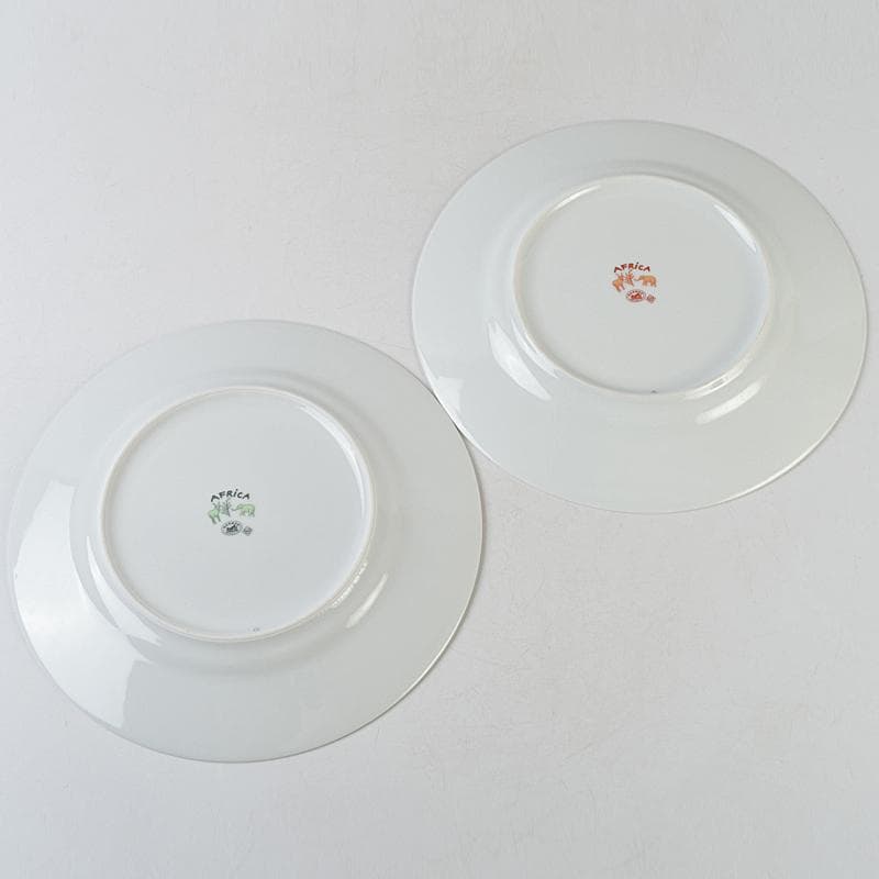 HERMES　エルメス　アフリカシリーズ　プレート　2枚　箱付　M　R9083