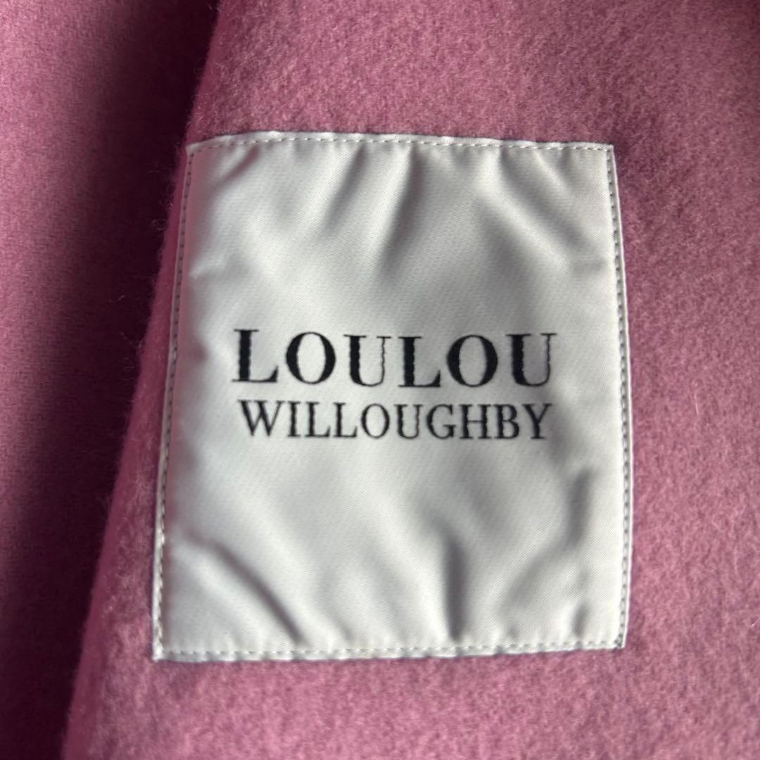 ルルウィルビー 24AW シャルムビーバーリバーミドルコート マフラー ベルト