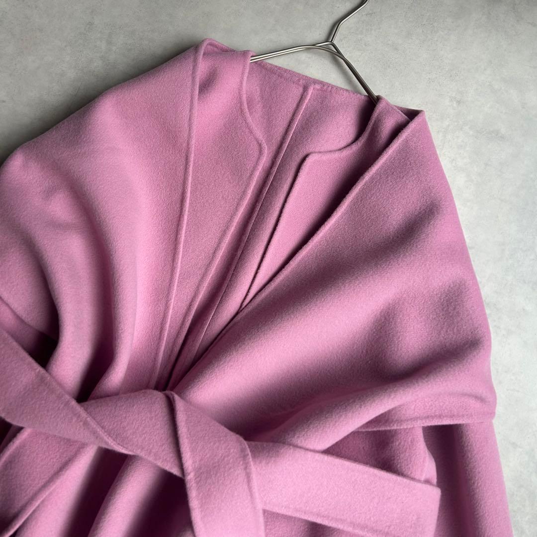 ルルウィルビー 24AW シャルムビーバーリバーミドルコート マフラー ベルト