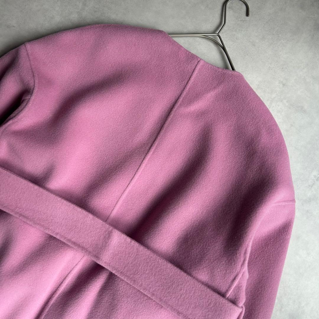 ルルウィルビー 24AW シャルムビーバーリバーミドルコート マフラー ベルト