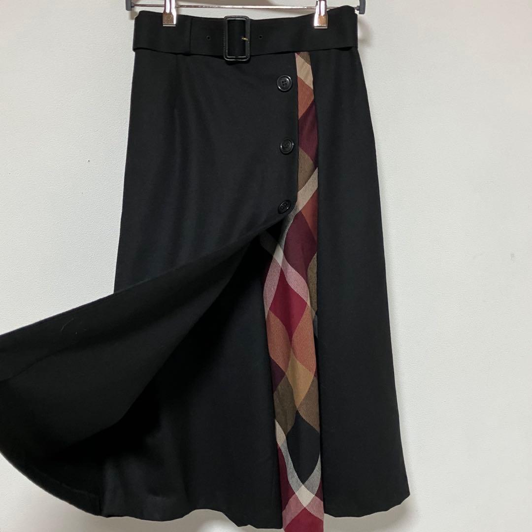 美品　ブルーレーベルクレストブリッジ　ソフトサキソニーガウチョパンツ　38