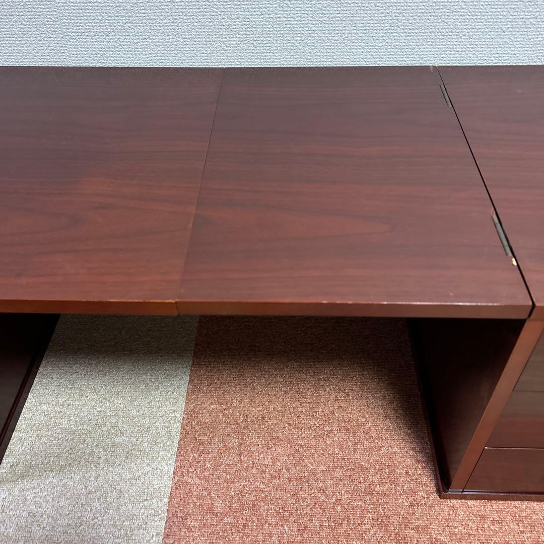 文机 折りたたみ式 三段引き出し アンティーク