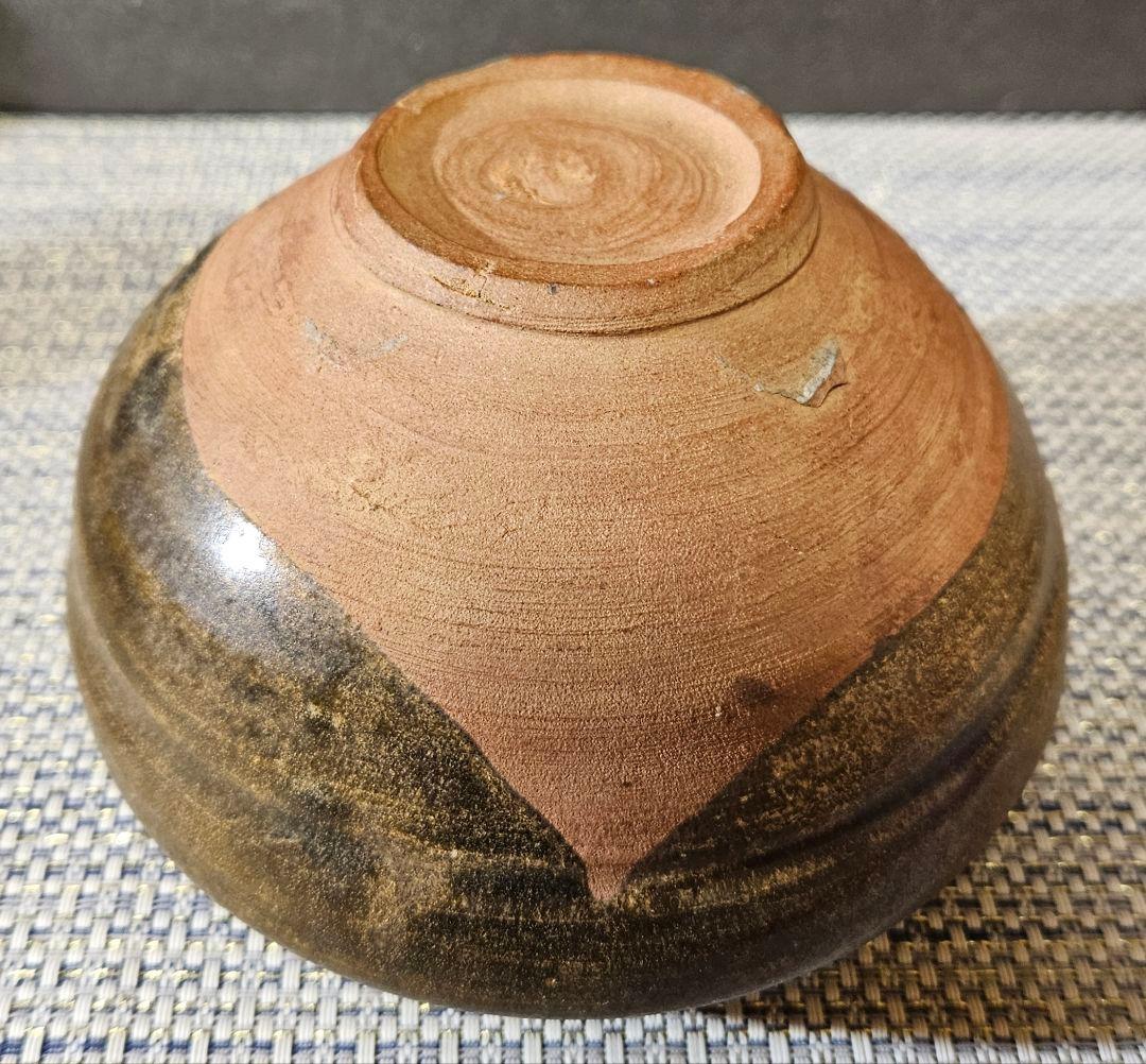 【時代古作品❗】古唐津　灰釉　褐釉　丸壺 　花入れ　花生け　茶道具　茶器　無傷！