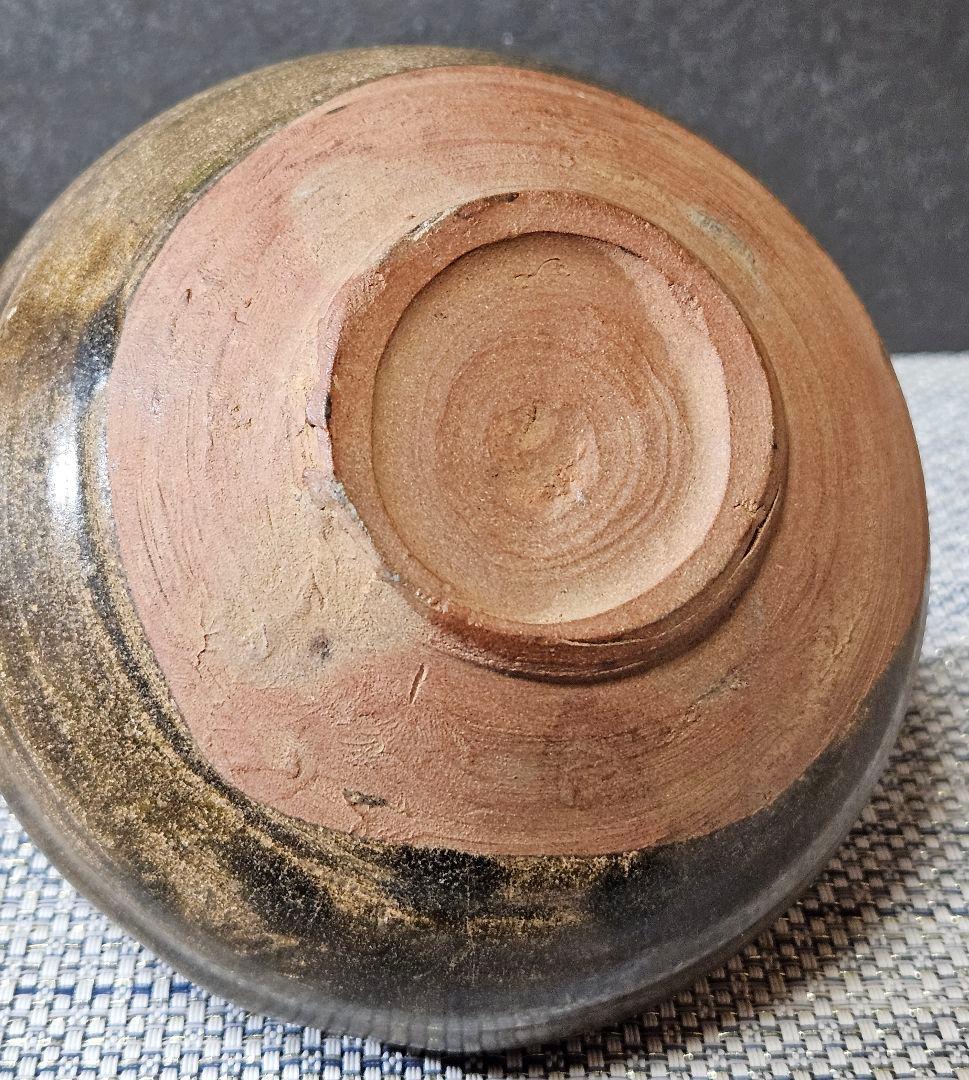 【時代古作品❗】古唐津　灰釉　褐釉　丸壺 　花入れ　花生け　茶道具　茶器　無傷！
