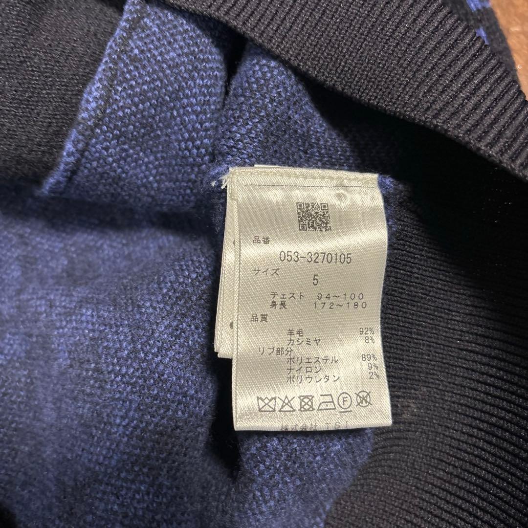 パーリーゲイツ　GOLF柄カシミヤ入りジャガードパーカサイズ5