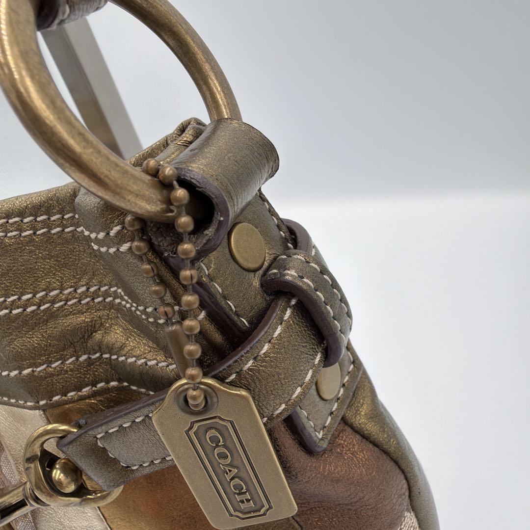 バッグ COACH signature patchwork shoulder bag