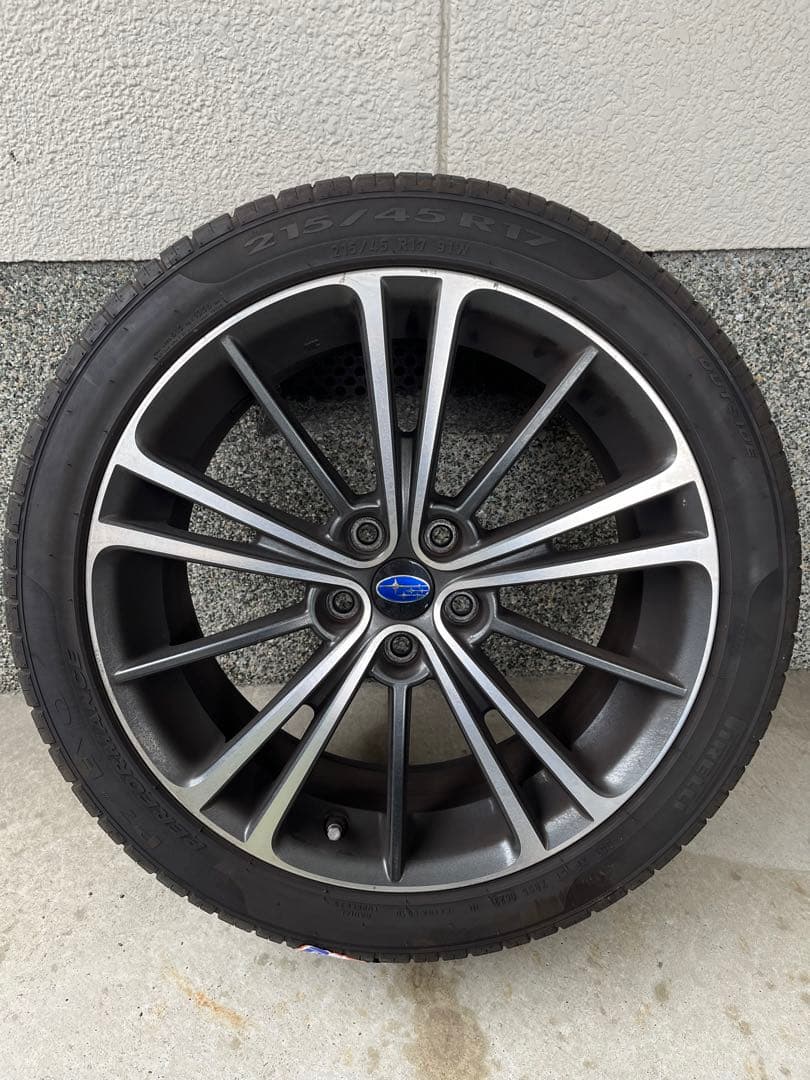【引取歓迎】BRZ ZC6 純正17インチ ピレリP7EVO 215/45R17
