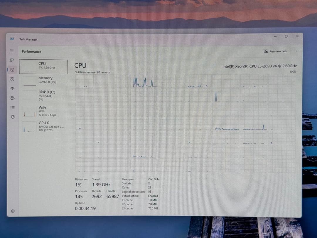 MicroProサーバーE5 2690v4,Ram 256GB,GTX 1080