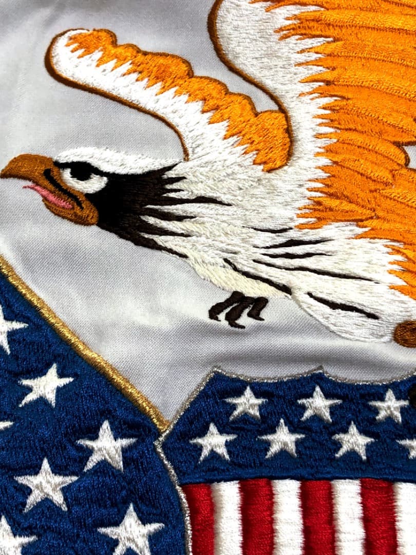 未使用品リアル マッコイズ豪華★スカジャン総刺繍★襟ハンド★ボーリングシャツ★M