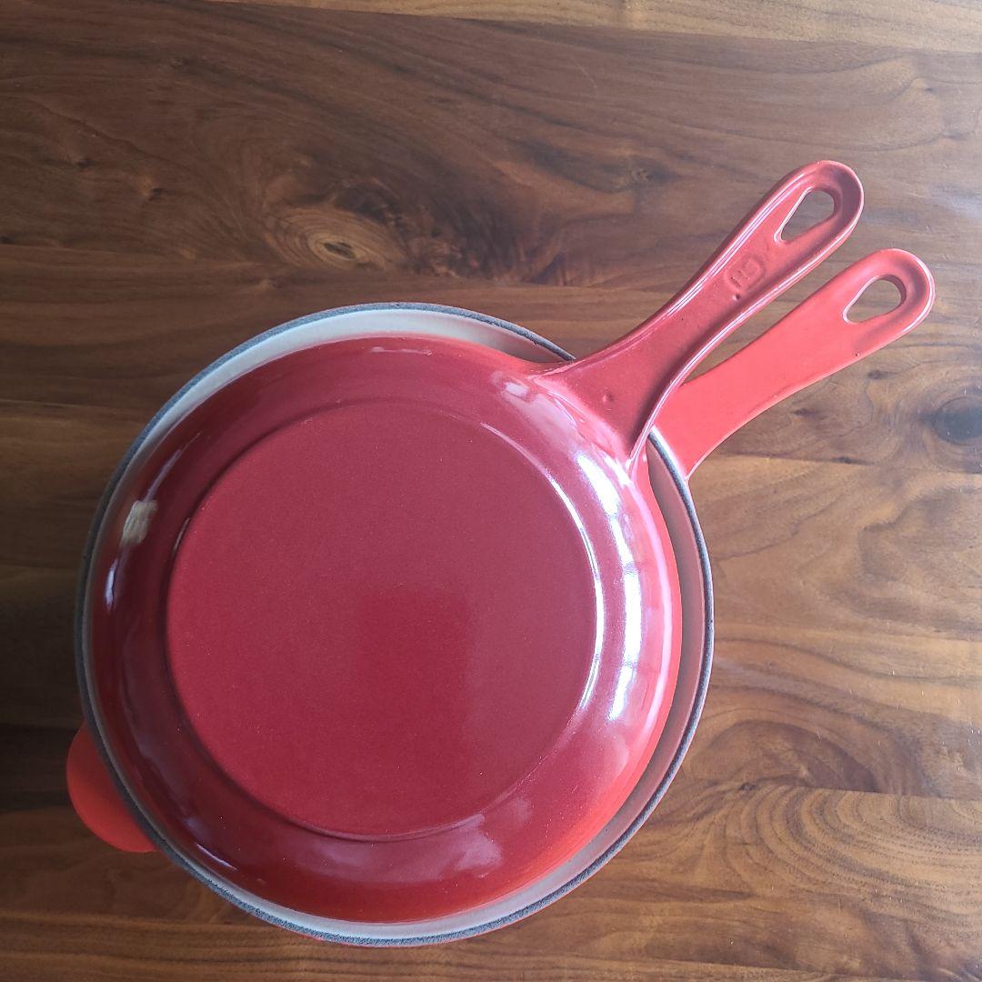 希少　ル・クルーゼ　マルチファンクション 片手鍋セット 赤　2way