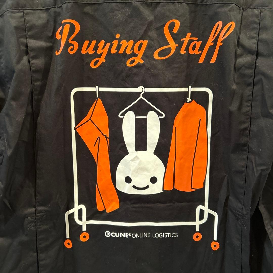 【新品未使用】CUNE バイイングスタッフ ボーリングシャツウサギロゴ ブラック