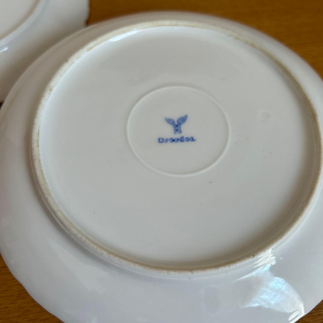 【ドレスデン】Ornamental 花柄リボン皿 6枚セット