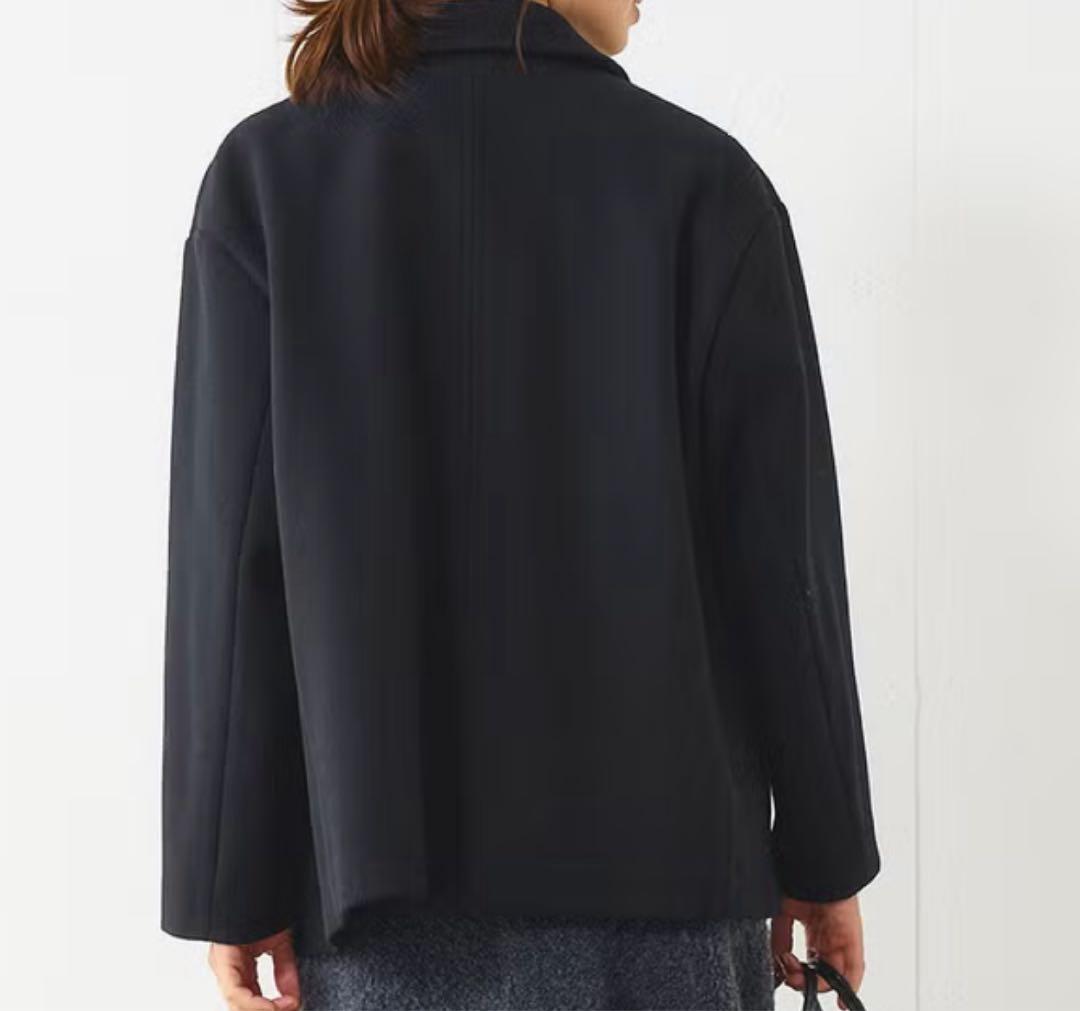 レディース　ダブルブレスト ピーコート　Ｌサイズ　新品　ミッドナイトブルー