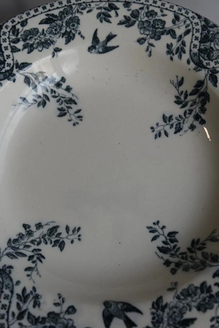 美品Bordeaux　セミクルーズ皿 ツバメと野薔薇　 ルイ15世　アンティーク