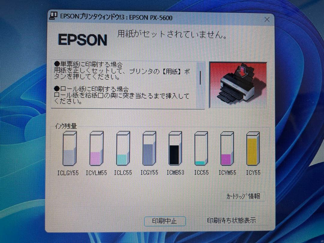 EPSON PX-5600 インクジェットプリンター 本体 通電確認済み
