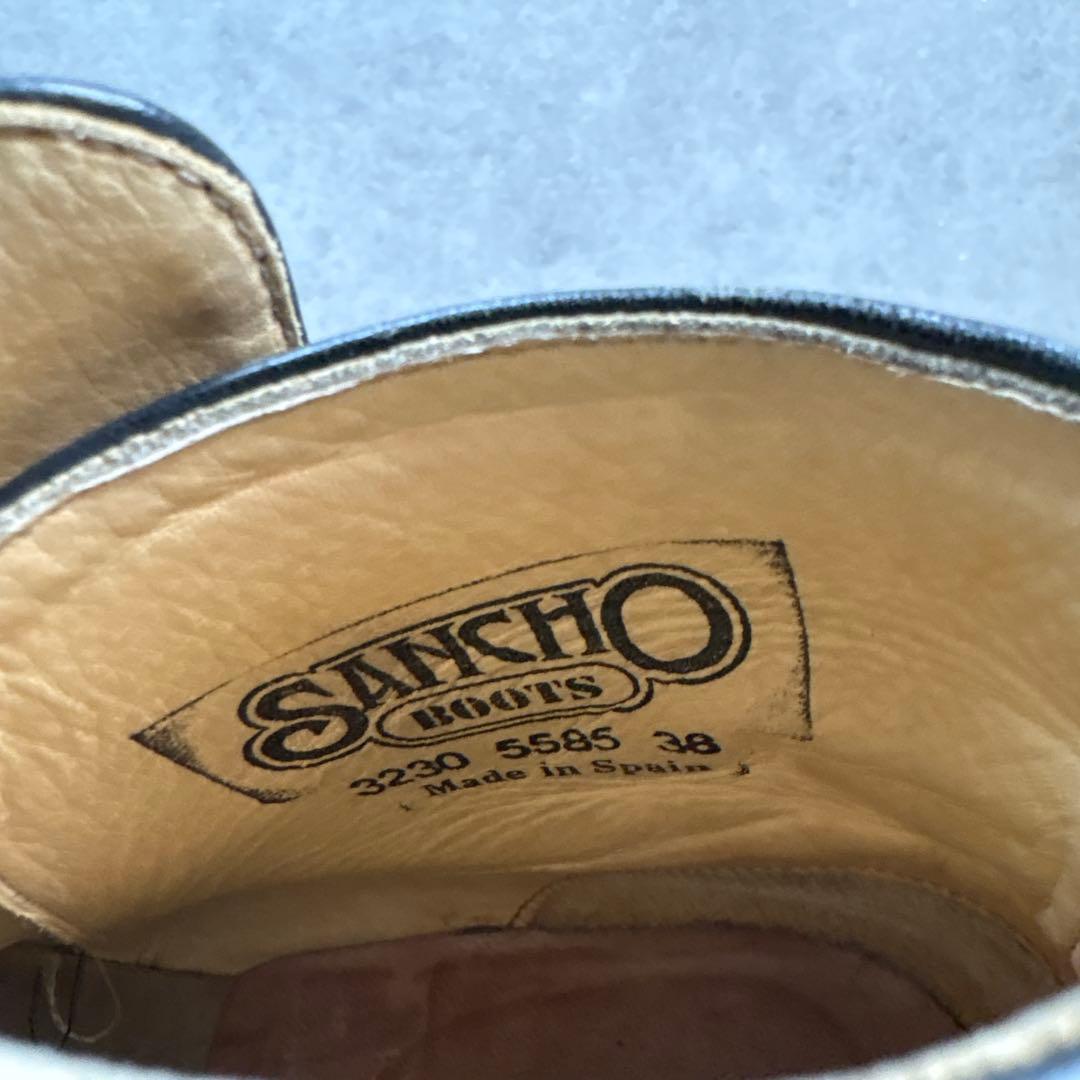 極美品！SANCHO サンチョ　スペイン製　ウエスタン　本革　ショートブーツ
