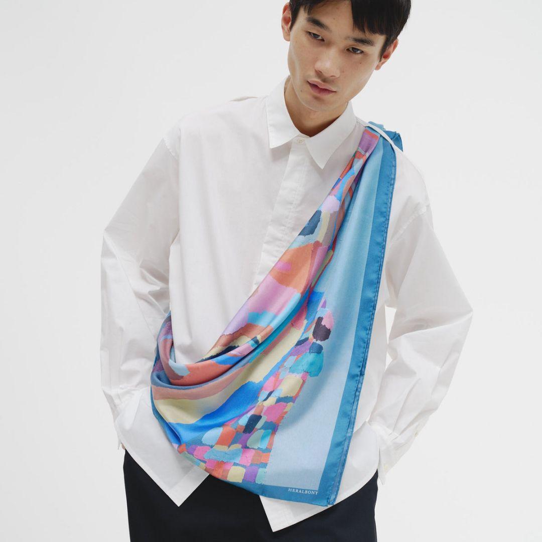 HERALBONY スカーフループ付き ベーシックシャツ 白 定価33,000円