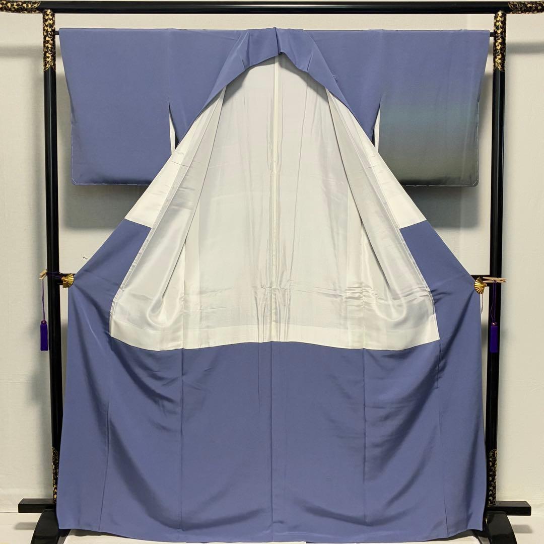 D201訪問着　汕頭・蘇州刺繍　総刺繍　正絹　着物　袷　しつけ糸付き未使用極美品