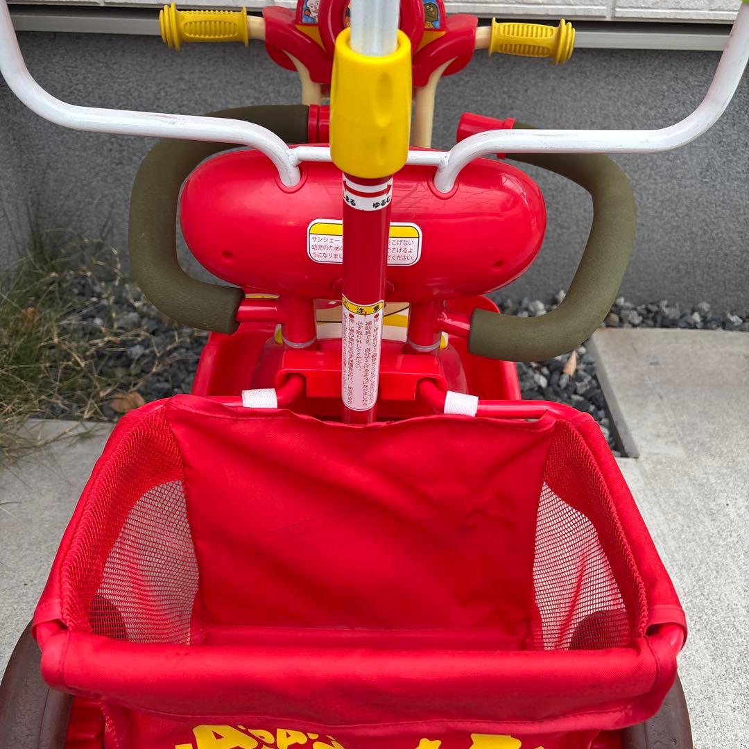 【美品】アンパンマン 三輪車 アンパンマンデラックス2おまけ自転車