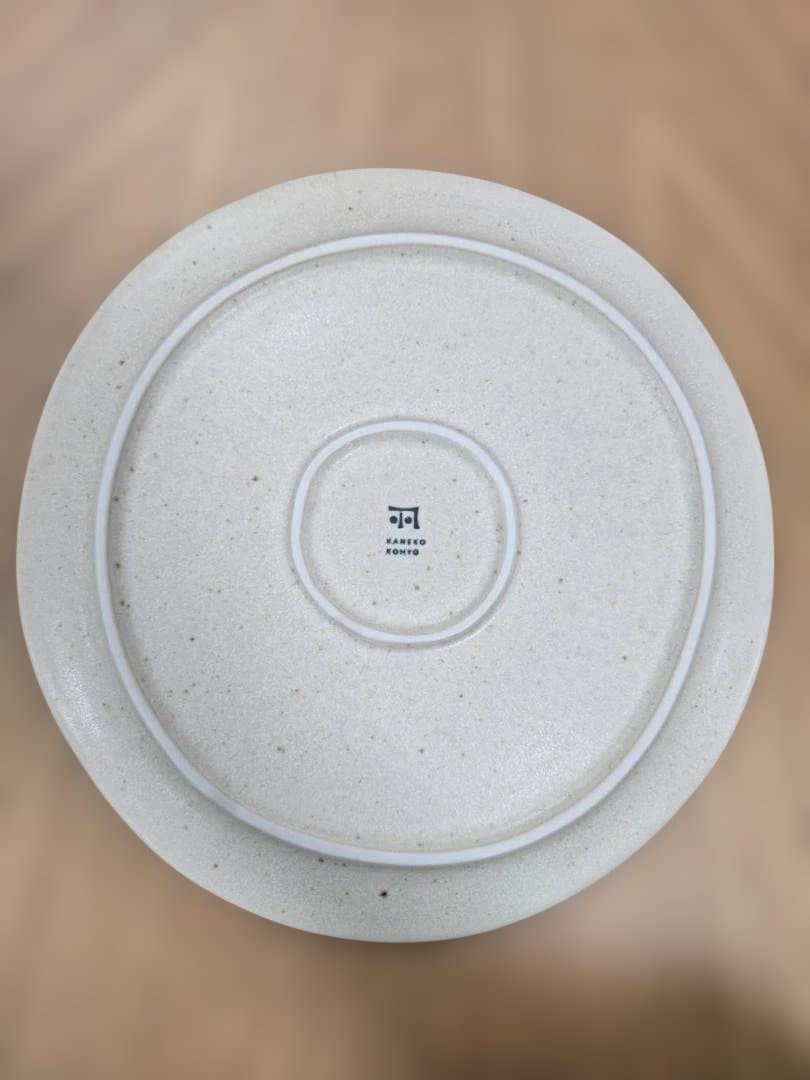 美濃焼　カネコ小兵　土ものマット丸々大皿　シロン2枚セット