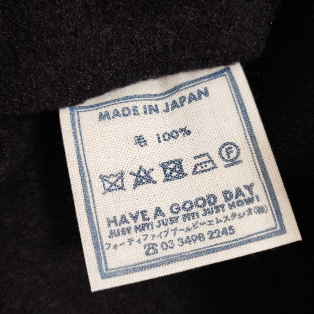 【115】45R　フロート縮絨　フリル ウール　ニット セーター お花　長袖