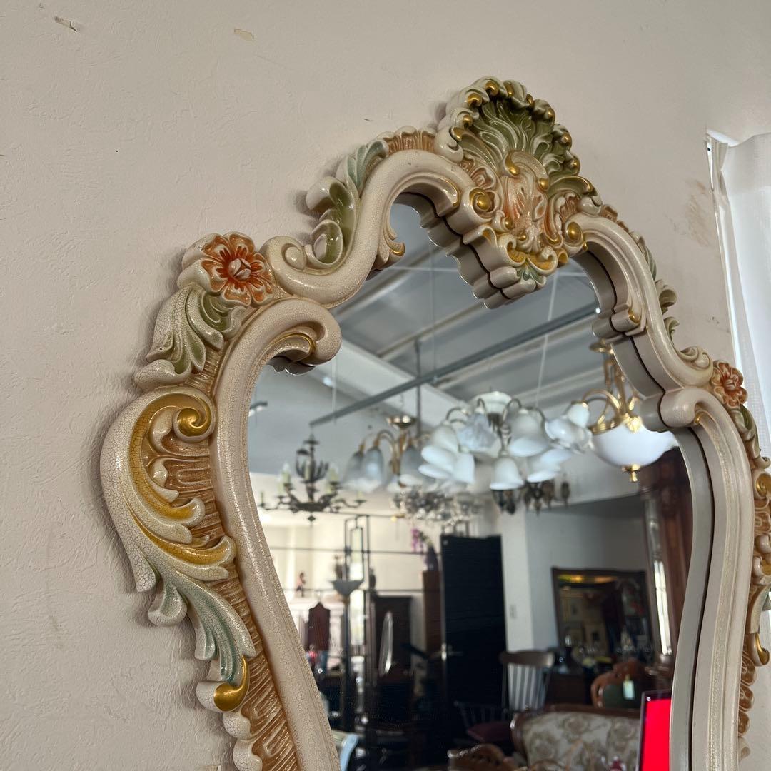 k015r122 ロココ調 まるでお姫様の部屋のようなクラシカルウォールミラー