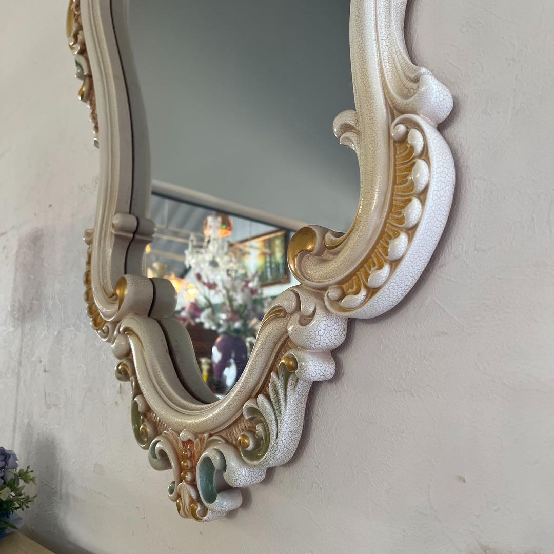 k015r122 ロココ調 まるでお姫様の部屋のようなクラシカルウォールミラー