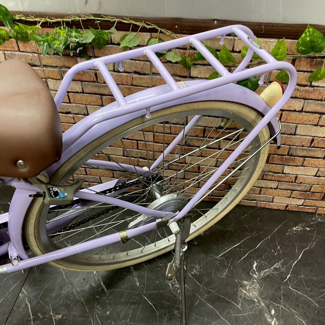 【95】子供用自転車 子供車 STAR DUST パープル 24インチ シングル