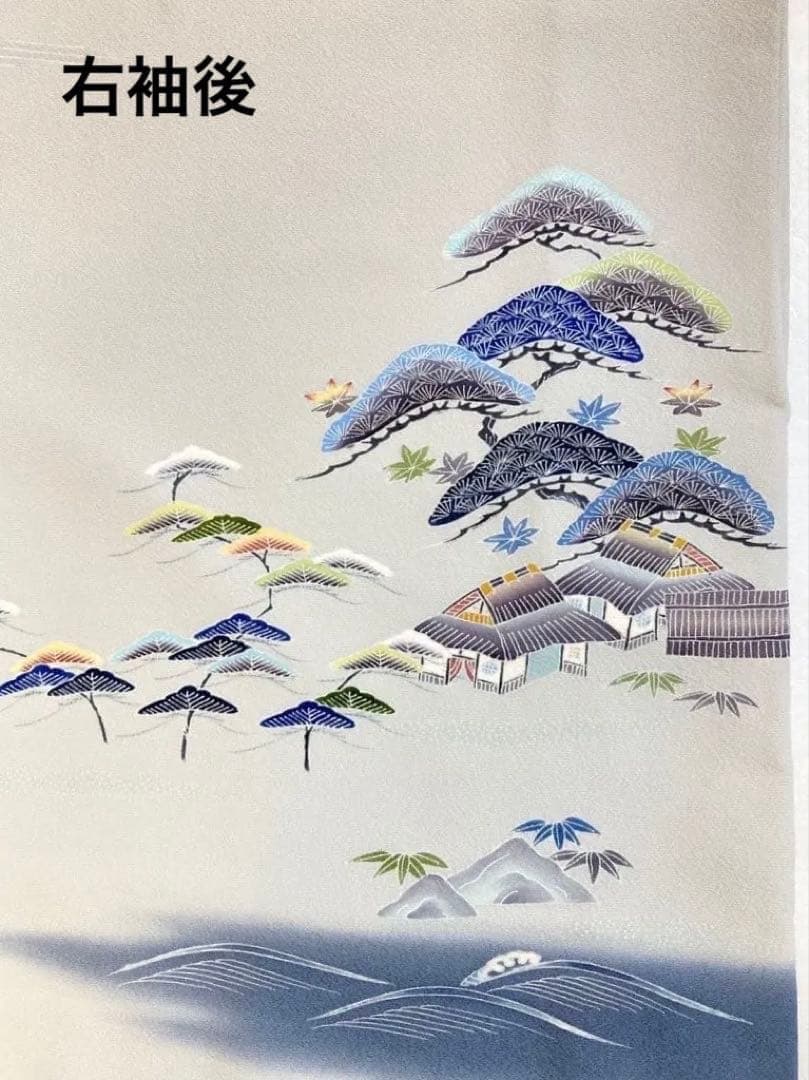 ご予約中です。逸品 名門上野家二代目上野為二氏 京友禅 正絹訪問着 秀逸松文様