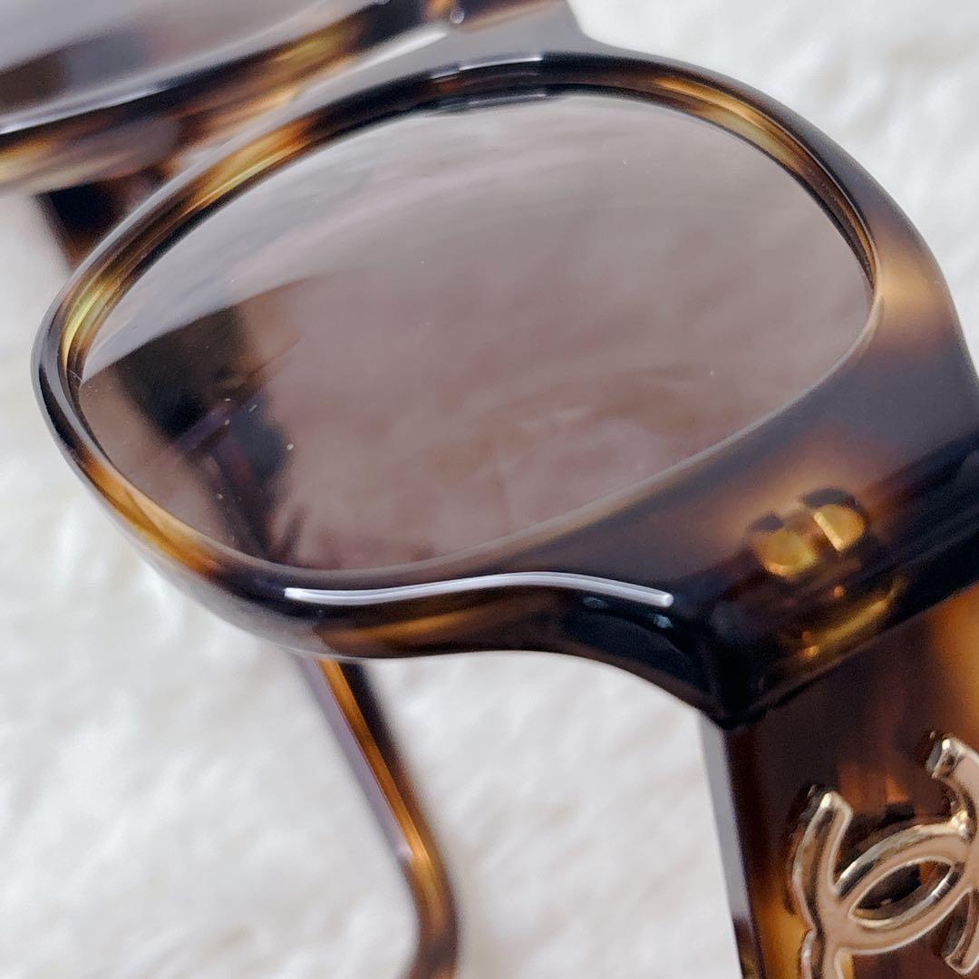 美品✨CHANEL サングラス ココマーク ゴールド金具 べっ甲柄 レディース