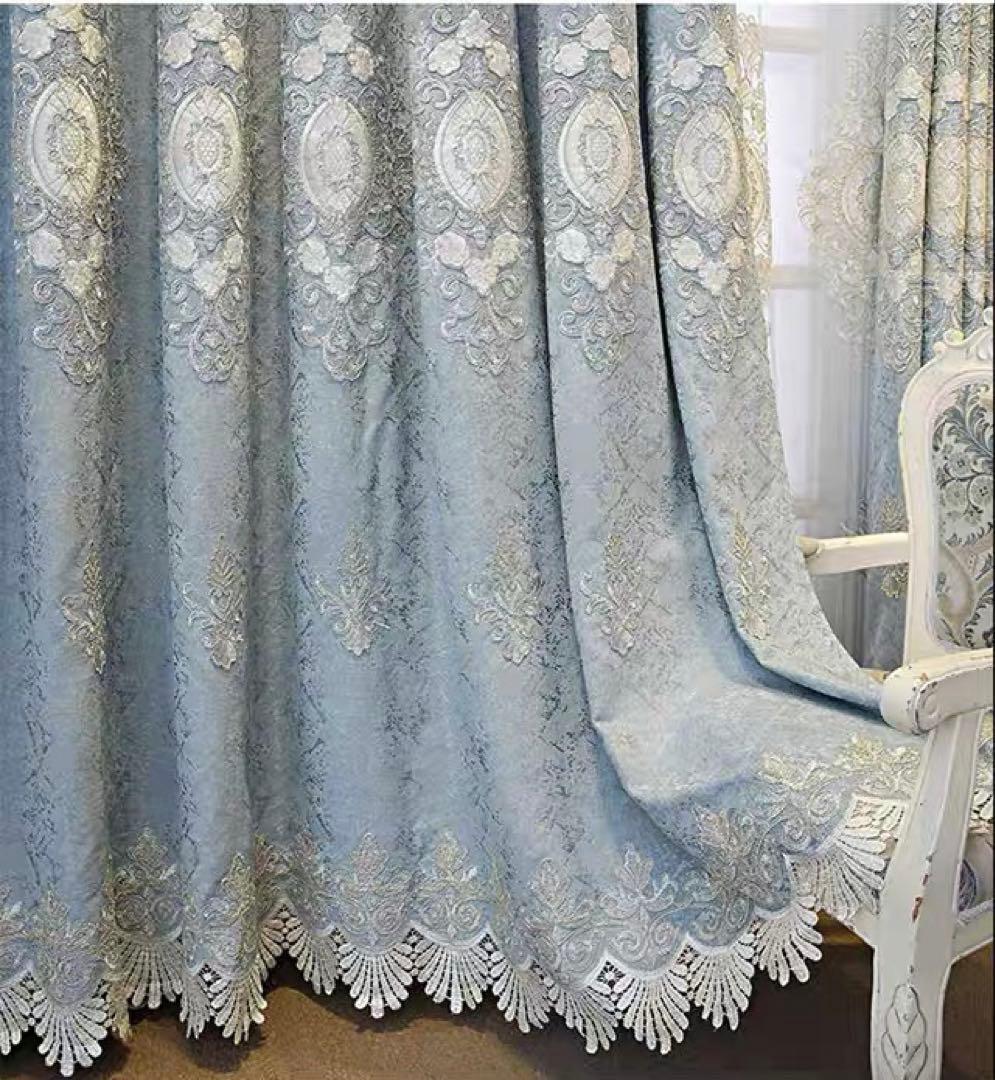 ドレープカーテン　刺繍柄　オーダーカーテン