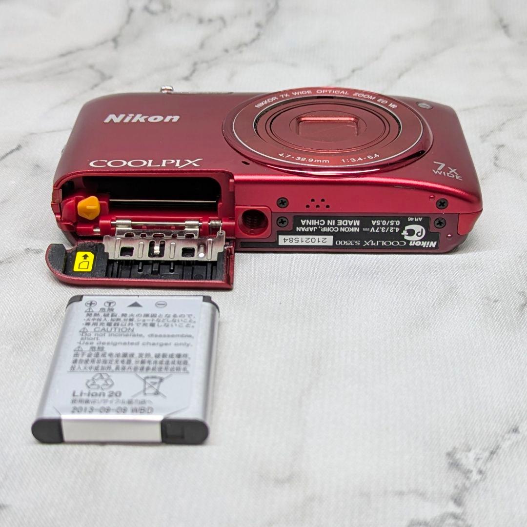 ​Nikon ニコン COOLPIX S3500 レッド デジカメ コンデジ