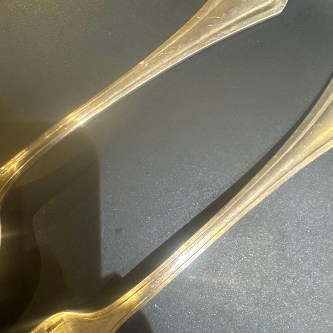 1900アンティークChristofle銀フォークと銀スプーンのセットアールデコ