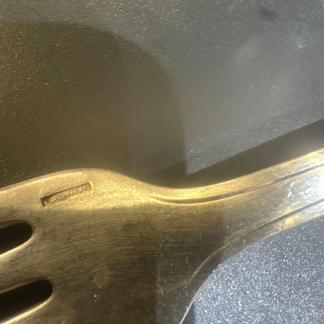 1900アンティークChristofle銀フォークと銀スプーンのセットアールデコ