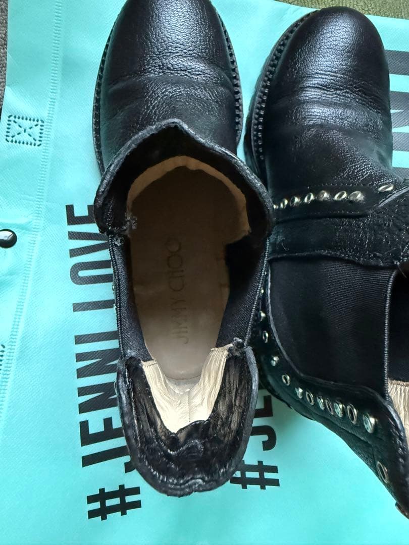 ジミーチュウ　ショートブーツ　サイドゴアブーツ