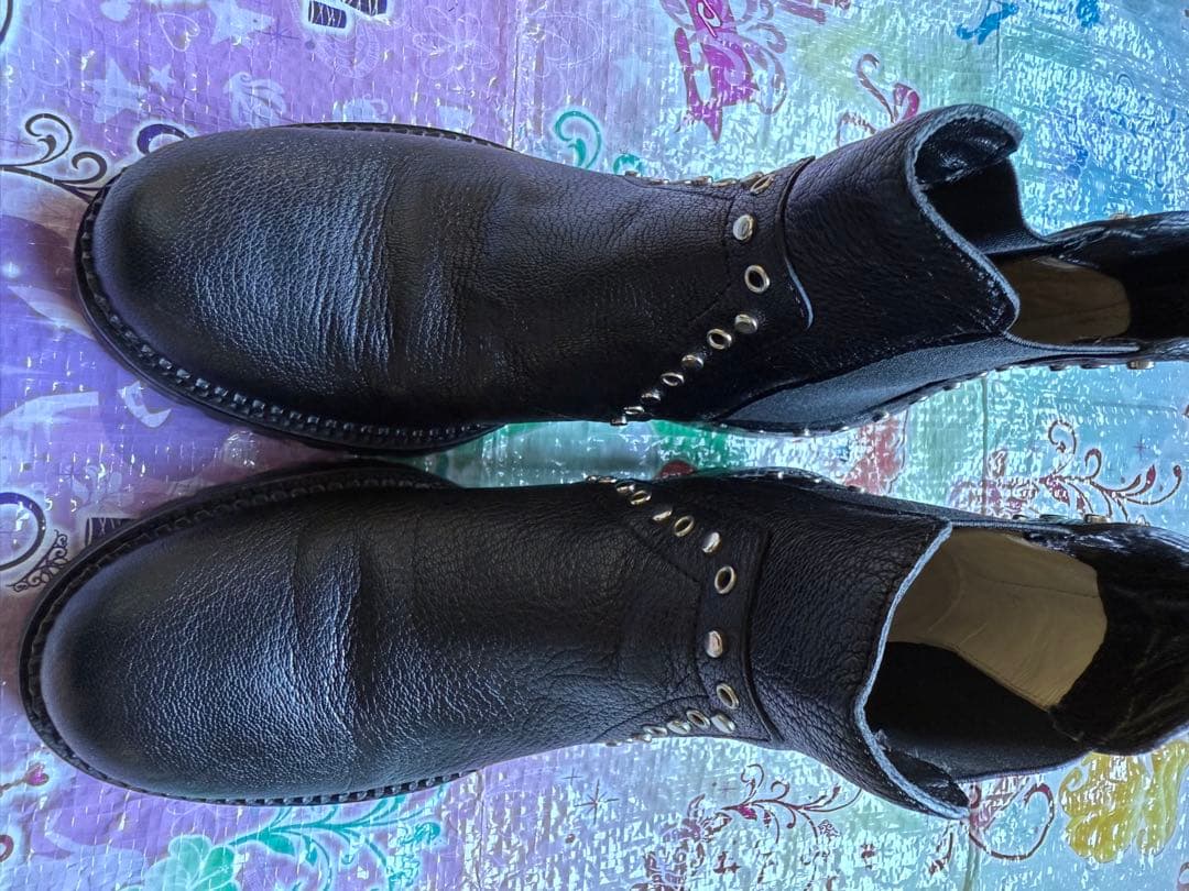 ジミーチュウ　ショートブーツ　サイドゴアブーツ