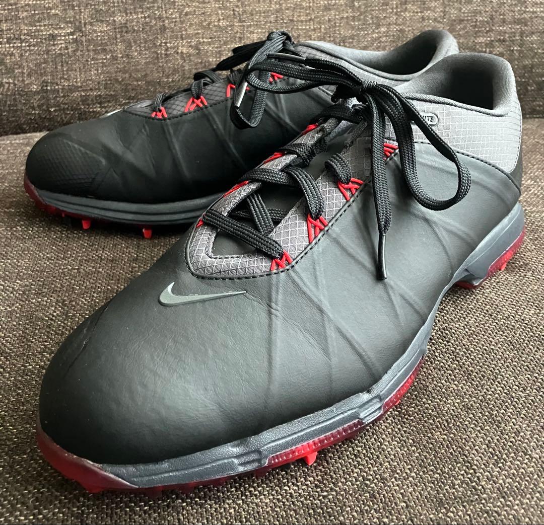 【美品】ナイキ ゴルフNIKE GOLF LUNAR FIRE 29cm 黒赤