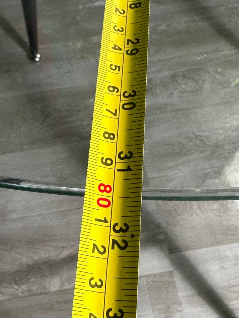 丸テーブル オシャレ 強化ガラス テーブル ラクラク組立 テーブル 新品