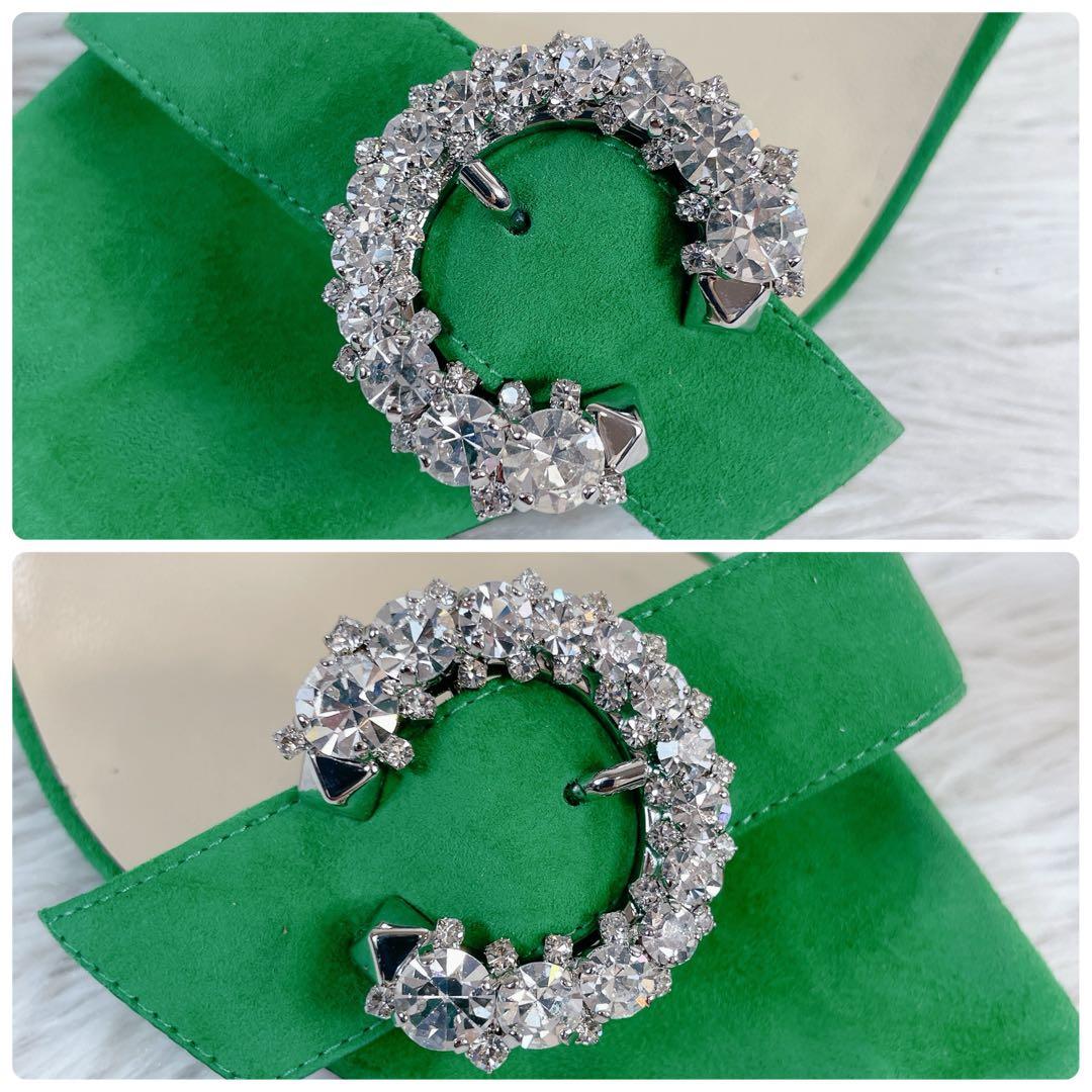 Jimmy Choo ジミーチュウ　サンダル　ハイヒール　クリスタル