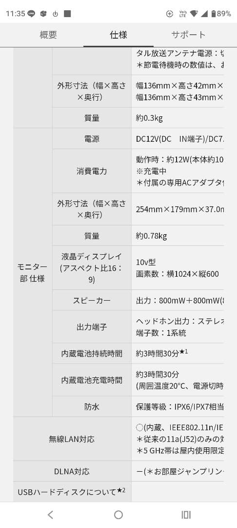 Panasonicプライベート・ビエラ　ポータブルテレビUN-10E9D