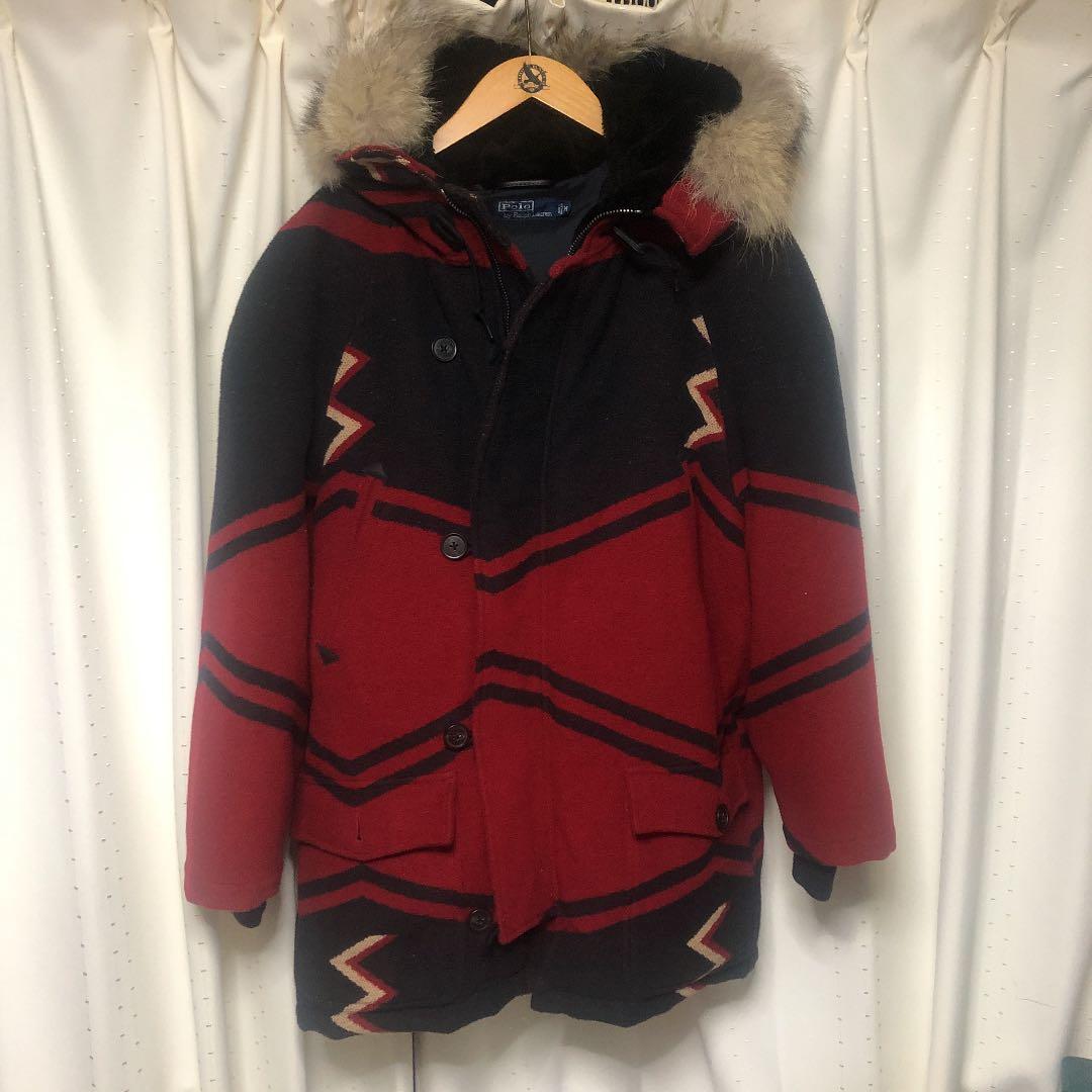 ビンテージラルフローレン ダウンジャケット　オルテガ柄　ネイティブ