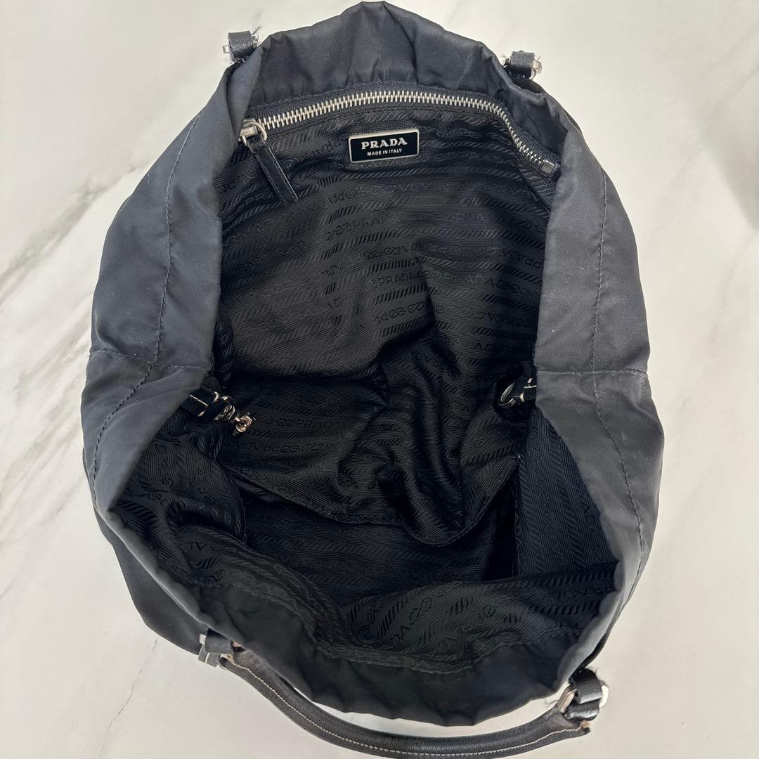PRADA ブラック ナイロン トートバッグ　ハンドバック