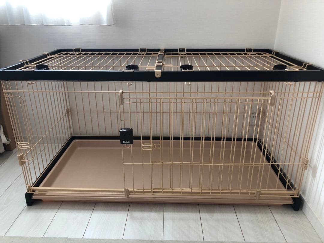 【美品】リッチェルコジマ犬用ケージ120-60（サークル屋根付き）