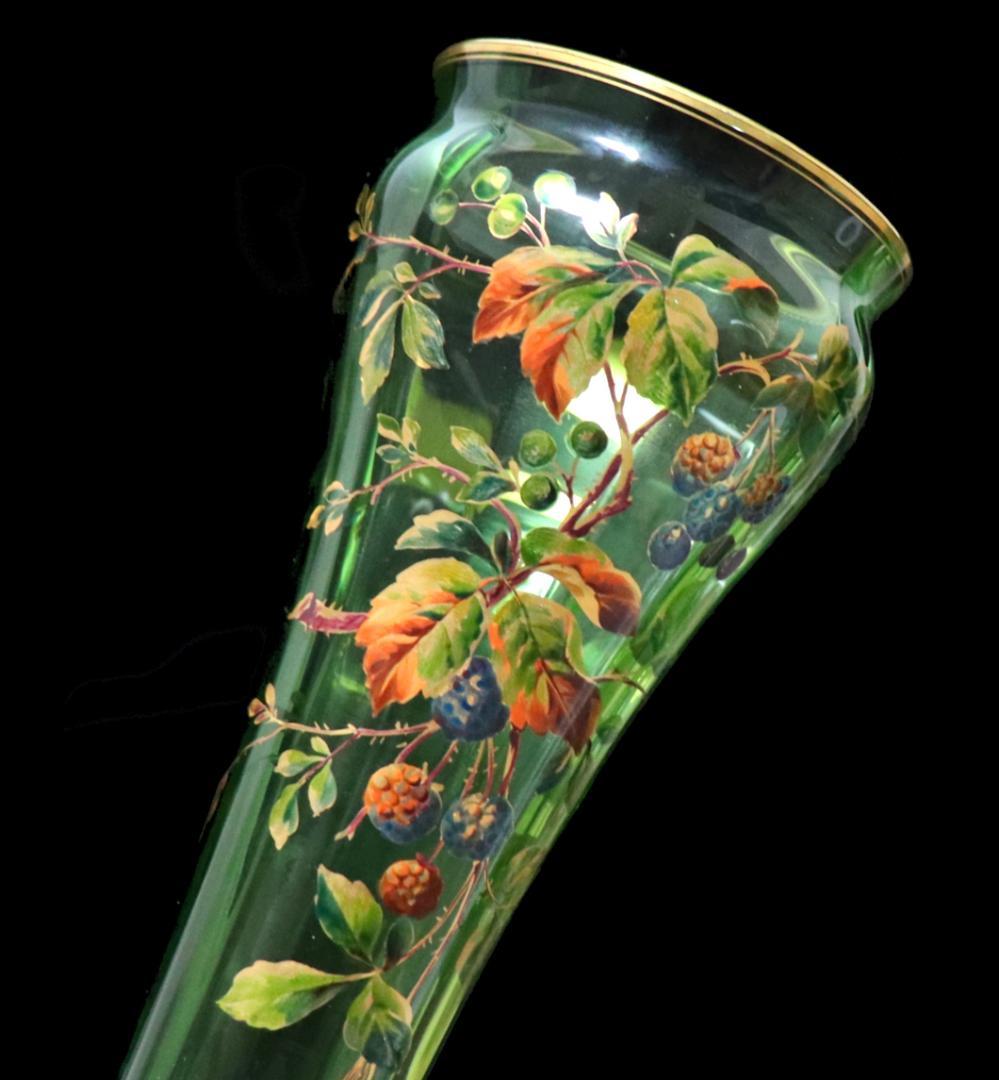 オールド・バカラ 博物館級 1878年 金彩エナメル彩 30cm 大型 花瓶