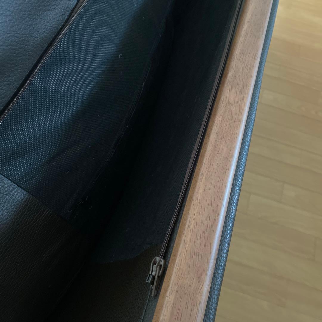 革ソファ　2.5人掛け シボ加工　茶色　日本製　ソファー　ブラウス　牛革