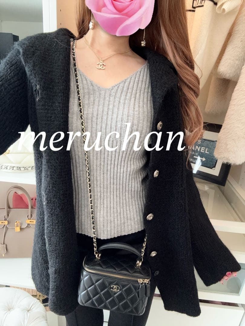 【美品】NON きれいめ♡厚手 襟付きニットカーディガン ニットジャケット