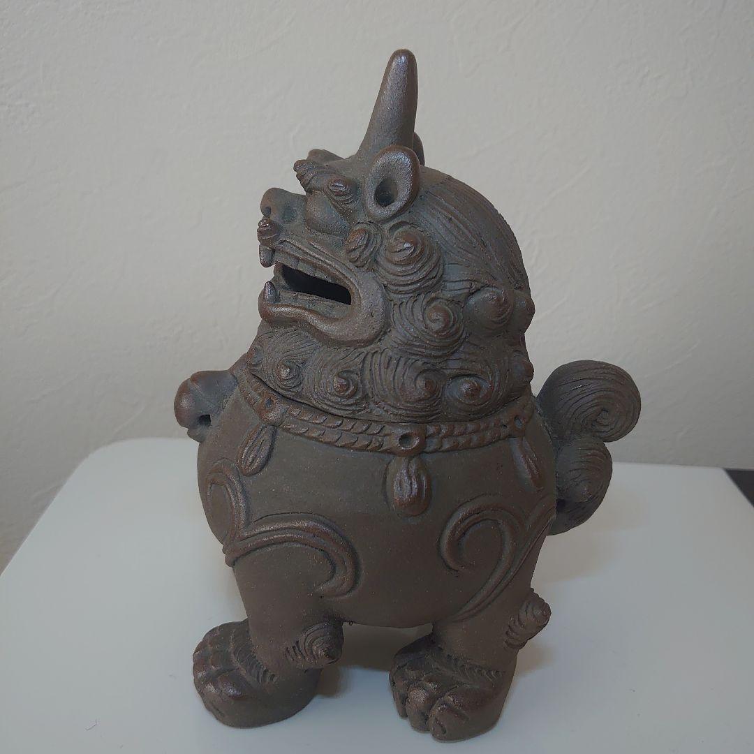 【希少】香炉シーサー やちむん　壺屋焼